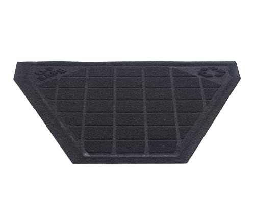 Guardian UPSAFEBLK Urinal Restroom Mat, Black, 20" x 20" | Case of 12 - color: Black, size: 20" x 20"
