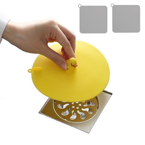MAOYONG Bathroom Tub Drain Stopper and Cover Set for Bathtub Shower Overflow Plug Sink Maintenance Laundry Tub Floor and Bathroom Drain Cover 3PCS - color: Yellow