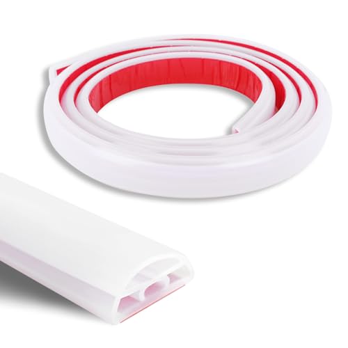 78'' Transparent Silicone Shower Threshold Water Dam Seal Strip | Self Adhesive Collapsible Splash Guard Barrier, For Shower & Sink Edge Dry-Wet Separation Use