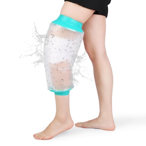 Cast Covers for Shower Leg, Waterproof Cast Cover for Showering, Knee Surgery Recovery Equipment, Waterproof Knee Brace, Knee (Diameter - 7.9") - color: Knee, style: Soft Green