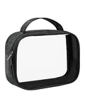 Moyad TSA Approved Toiletry Bag Clear Quart Size Travel Bags Makeup Bag | Large Opening, for Men and Women, Carry on Airline Compliant, Transparent Liquids Pouch, Black - color: Black, size: 1 Pack, Handle