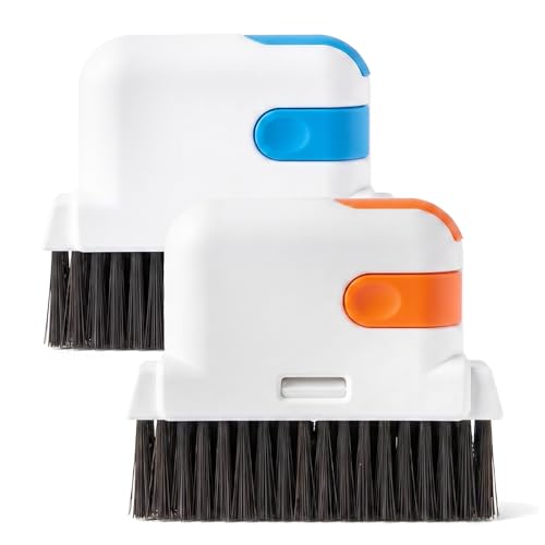 3 in 1 Groove Cleaning Brush, 2026 New Window Track Cleaning Tool with Hard Bristles and Hidden Scraper, Multifunctional Crevice Brush for Sliding Door Track, Window Seal, Sill, Kitchen (2pcs) - color: 2pcs