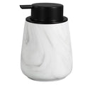 12Oz Ceramic Liquid Soap Dispenser - Modern Lotion Hand Soap Dispenser with Easy-to-Press Black Pump, Reusable and Refillable Dish Soap Dispensers for Bathroom & Kitchen, Marble White - color: Marble White, style: Liquid Pump