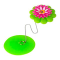Vigar Flower Power Bathtub Drain Stopper with Chain - Universal Tub Stopper Bathtub Plug for Tub Drain, Decorative Daisy Bath Tub Stopper for Bathroom Sink Accessories and Tubs, Bath Plug - Pink Green