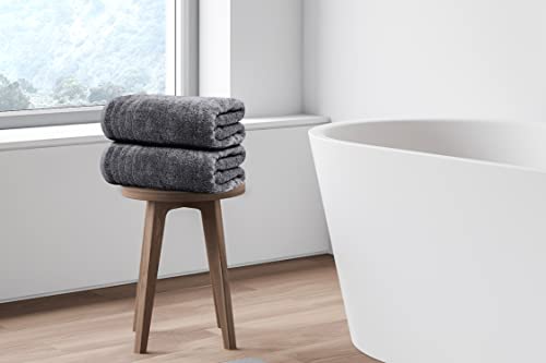 Tens Towels Pack of 4 Extra Large Bath Towels 30 x 60 Inches, 100% Cotton, Larger & Lighter Weight, Quicker to Dry, Super Soft and Absorbent, Perfect for Bathroom, Dark Grey - color: Dark Grey