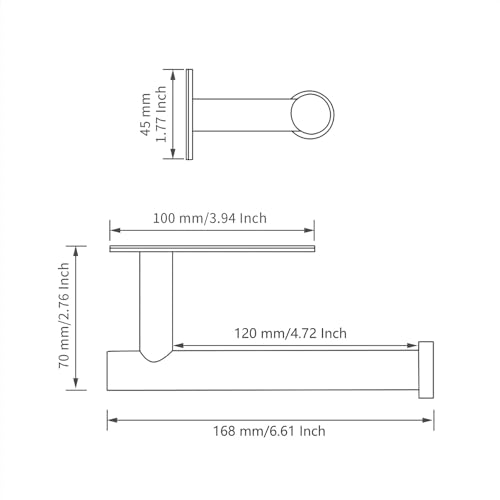 YUET Toilet Roll Holder Wall Mounted, 3M self Adhesive Toilet Roll Holder SUS 304 Stainless Steel Toilet Paper Holder No Drilling for Bathroom (White) - color: White