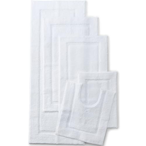 Lands' End Non Skid Bath Rug White 16" x 23" - color: White, size: 16" x 23" (Rectangular)