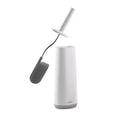 Joseph Joseph Flex Hygienic Silicone Toilet Brush with Slim Holder Set, Flexible Anti-drip, Anti-Clog Deep Clean Head - Gray/White - color: Gray/White, size: 4 EA