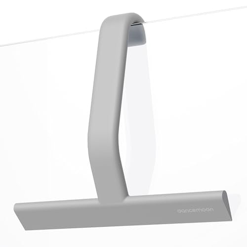dancemoon JustHang Shower Squeegee for Glass Doors, All-One-Piece Award-Winning Silicone Squeegee with Built-in Hook for Bathroom, Window, Mirror, Tile Wall, Car, Streak-Free Cleaner Tool,10-Inch Gray - color: Dark Gray, size: 10 Inches