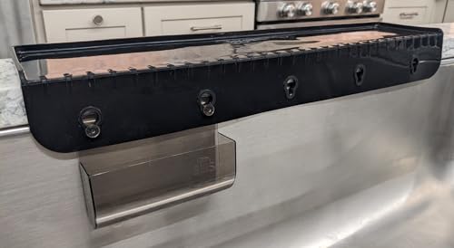 SiliProducts SiliSink XL Silicone Edge Guard for Kitchen Sink - Fits 3.75” - 4” Wide - The Original Silicone Sink Edge Protector with Sponge Caddy - Splash Guard, 20” Black Diamond - color: Black Diamond, size: 4in x 20in