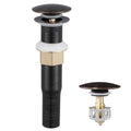 KES Bathroom Sink Drain with Strainer Basket Hair Catcher Anti Clog Pop Up Drain Stopper Vanity Vessel Sink without Overflow, Oil Rubbed Bronze S2013D-ORB - color: Oil Rubbed Bronze, style: for NO overflow sink,1-pack