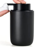 BosilunLife Black Foam Soap Dispenser - Ceramic Foaming Hand Wash Dispenser for Bathroom Modern Farmhouse Small Soap Dispenser Lotion Hand Pump Dispenser for Kitchen Sink - color: Black-foam Pump
