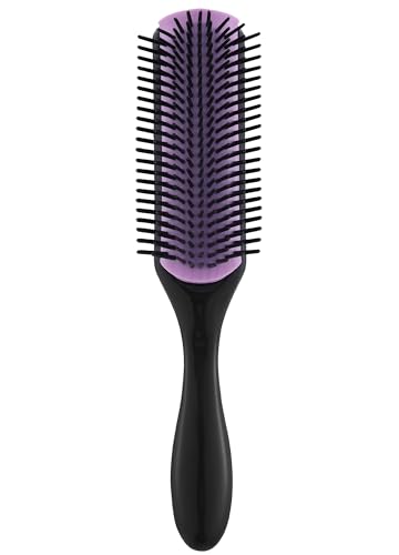 Curly Hair Brush for Women Men Curl Defining Hairbrush Small Mini Detangler Edge Combs Barber Styling Tools Travel Accessories Cruise Ship Essential 2029 Beach Vacation Must Have Gift - color: Purple 9 Row