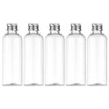 Tekson Plastic Travel Bottles 3.4 oz, Travel Size Containers for Shampoo, Empty Mouthwash Bottles with Silvery Screw Cap (100ml, Clear) - color: Sliver