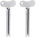 2Pcs Stainless-Steel Tube Toothpaste Squeezer Keys Metal Hair Dye Color Key Roller Dispenser Wringer Tool Processing Bathroom Safety, Aids and Accessories