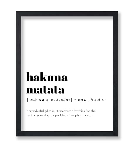 Poster Master Typography Poster - Definition of Hakuna Matata Print - Dictionary Art - Motivational Gift for Him & Her - Inspiring Wall Decor for Bedroom or Living Room - 8x10 UNFRAMED Wall Art - color: Style05, size: 8"L x 10"W