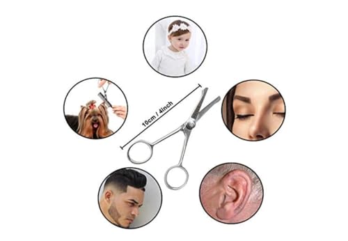 2 PCS Silver Lightweight Multi-Purpose Cuticle Scissors, Facial Hair Small Grooming Scissors For Men Women - Eyebrow, Nose, Eyelashes, Ear Trimming Kit