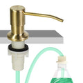 Soap Dispenser for Kitchen Sink, Built in Sink Soap Dispenser, Countertop Soap Dispenser Pump with 47" Extension Tube kit, No Need to Fill Little Bottle Again, Golden - color: Golden