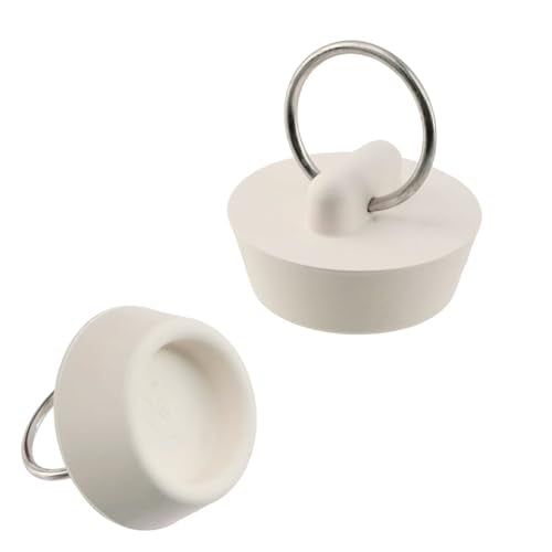 Semetall Drain Stopper 6 Pack 1-1/8" | Bath Plugs Rubber White Sink Plug with Hanging Ring for Bathtub,Bathroom,Kitchen - size: 1-1/8“