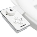 Throne Bidet Attachment for Toilet – USA Patented - Non-Electric Self Cleaning Cold Water Sprayer Double Nozzle (Frontal & Rear Wash) Bidet Toilet Seat Attachment, Easy Install (White) - color: White/White
