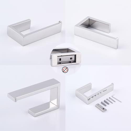 GERZWY Polished Stainless Steel Toilet Paper Holder Paper Towel Dispenser Tissue Roll Hanger Wall Mounted HG1718-JG - color: Polished
