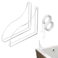 2 Pcs Bathtub Water Guards, Removable Shower Splash Guard for Tub with Fine-Adjustment Angle, Acrylic Water Blocker for Bathroom, Kitchen Sink, Keeps Water in Shower