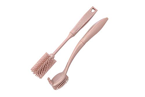 Bottle Brush Silicone Dish Brush with Handle Cleaning Set - color: 3pcs Brush