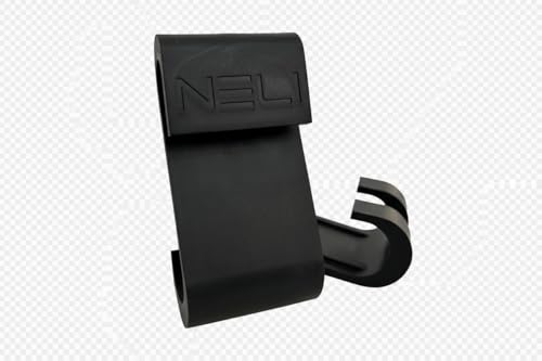NELI Set of 2 Glass Wall Hooks, Shower Screen & Door Hooks (Black) - color: Black