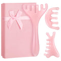ProSuites 3Pcs Scalp Massage Tool for Head Massager Tool Pink Resin Gua Sha Comb for Relaxation Christmas,Stocking Stuffs - color: Pink