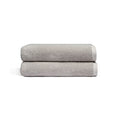 Cozy Earth Ribbed Bath Towel Set - 60% Cotton 40% Viscose from Bamboo Bathroom Towels - Soft & Absorbent Textured Ribbed Pattern - 2 Pack Light Grey - color: Light Grey, size: Bath Towel