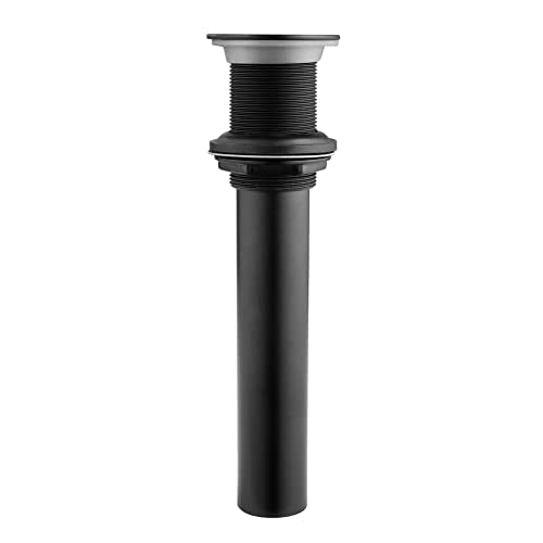 Artiwell Grid Drain Strainer Assembly Without Overflow for Bathroom Sink, C.O. Plug Lavatory Drain, Matte Black - color: Matte Black, style: Without Overflow