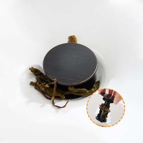 TIORIY Vessel Sink Drain Without Overflow, Plastic Bathroom Pop up Sink Drain Fit for 1 3/4 Inch Vessel Sink, Built-in Anti Clogging Sink Stopper, Oil Rubbed Bronze - color: No Overflow Oil Rubbed Bronze