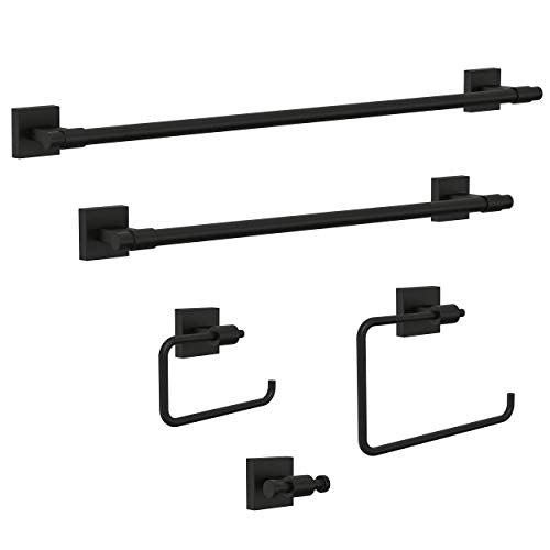 Franklin Brass Toilet Paper Holder | European Style | Matte Black | Wall Mount Single Post | Maxted Bathroom Accessories
