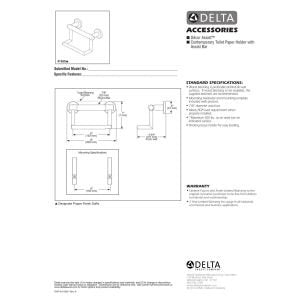 Delta Faucet 41550 Contemporary Tissue Holder/Assist Bar, Chrome - color: Polished Chrome, size: (Pack of 1)