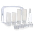 17 Pack Silicone Travel Bottles Kit for Toiletries, TSA Approved Travel Size Portable Refillable Pouch Containers Leak Proof Accessories Essentials Set for Shampoo Conditioner Lotion White