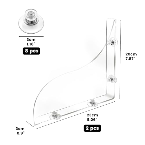 Daily Treasures 2Pcs Removable 9.06"x7.87" Shower Splash Guard with Silicone Sucker, Reusable Splash Guard for Shower, 3MM Thickened Bathtub Splash Guard,Detachable Bathtub Splash Guard for Tub