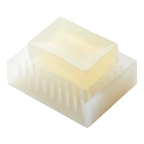 Yamazaki Home Self Draining Soap Tray - Floating Holder Dish for Sink, Silicone, No Assembly Req. - color: Clear