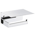 Angle Simple Toilet Paper Holder with Shelf Polished Chrome, 304 Stainless Steel Toilet Tissue Roll Holder Wall Mount - color: Polished Chrome, size: Single Rod