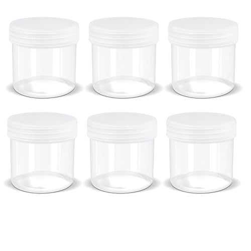 ASEVAT 1.7 oz Wide Mouth Lab Reagent Bottles, Laboratory Grade Chemical Container, Sealed Leak-proof Translucent PP Bottle, Pill Bottle, Water Sample Jars(6 Pcs) - size: 1.7 oz