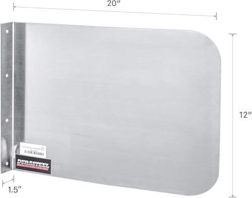 DuraSteel Stainless Steel Splash Guard for Sink & Fryer - 20" x 12" Wall Mount Shield for Deep Fryer Splash Guard Commercial - Stove Oil Splatter Protection Screen for Kitchen Area Safety & Hygiene - size: 20" x 12" Wall Mount