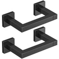 FEILERN Toilet Paper Holder Matte Black, 2 Pack Wall Mount for Bathroom | Square Tissue Paper Holder, Stainless Steel, Double Post Pivoting, Commercial Toilet Paper Dispenser - color: Black, size: 2 Pack