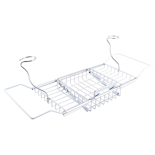 Bath Tray,Bathtub Caddy Tray for Luxury Bath European Bathtub Caddy and Tray Expandable Bath Tray,Bathtub Caddy Tray for Luxury Bath with Extending Sides Wine Glass Holders and