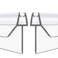 2-Pack Frameless Shower Door Bottom Seal (3/8'' X 39'') Clear Glass Shower Door Seal Strip Shower Door Sweep can Covers up to 23mm Gap - Stop Leaks - size: Standard - 3/8 inch (10mm) - 23mm Gap