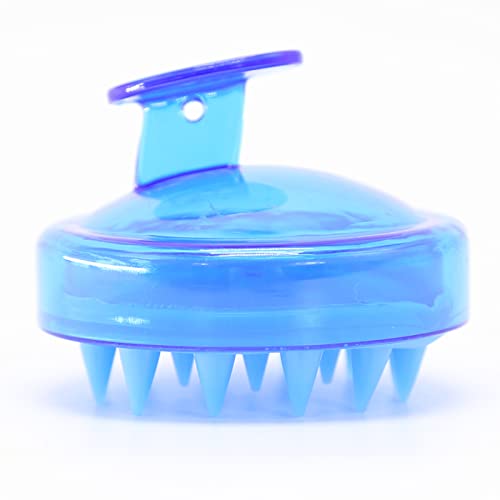 BTWTRY Blue Hair Shampoo Brush Scalp Care Hair Brush with Soft Silicone Care Scalp Massager for The Scalp Exfoliate and Deep Scalp Cleansing(Blue) - color: Blue