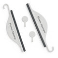 Mini Shower Squeegee for Glass Doors – Small Handy Bathroom, Countertop & Window Cleaner with Rubber Blade and Hook for Tile Walls, Mirrors, Kitchen Sink - Pack of 2