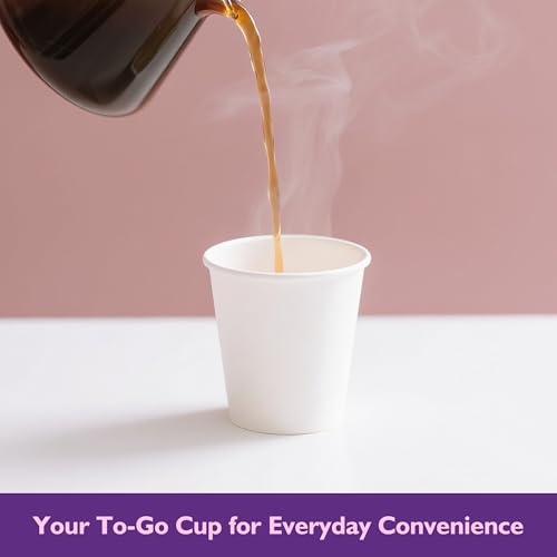 3 oz Disposable Paper Cups, Mouthwash Cups, Small Coffee Cups for Bathroom Rinsing, Mini Water Drinking Cups for Espresso, Samples, 200 Pack - color: White, size: 3 oz