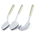 3 Pack Shower Scrub Brush Set, Stiff Bristles Grout Cleaner Brush, Scrub Brushes for Cleaning Bathtub, Bathroom, Shower, Tile, Carpet, Kitchen, Sink, Floor (Green) - color: Green