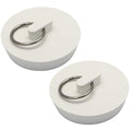 Luomorgo 2 Pack Rubber Drain Stopper, 1-1/2 to 1-5/8 Inch, White | Leak-Proof, Bathtub & Kitchen Sink, Heavy Duty Seal, with Hanging Ring - size: Fits 1-1/2 Inch to 1-5/8 Inch