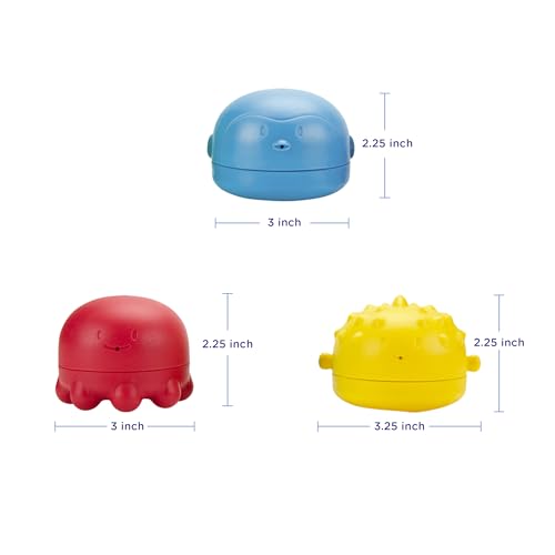Ubbi Squeeze & Switch Silicone Bath Toys for Babies and Toddlers, Mix-and-Match Water Squirter Toys, Water Toys for Toddler Bath Playtime, Set of 3 - color: Squeeze Toys