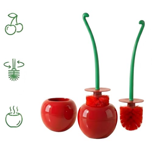 Toilet Bowl Brush with Holder Set: 360°Under Rim Toilet Scrubber 2pcs for Daily Home Cleaning-removes 99% of Stains in 30 Seconds with Zero Residue